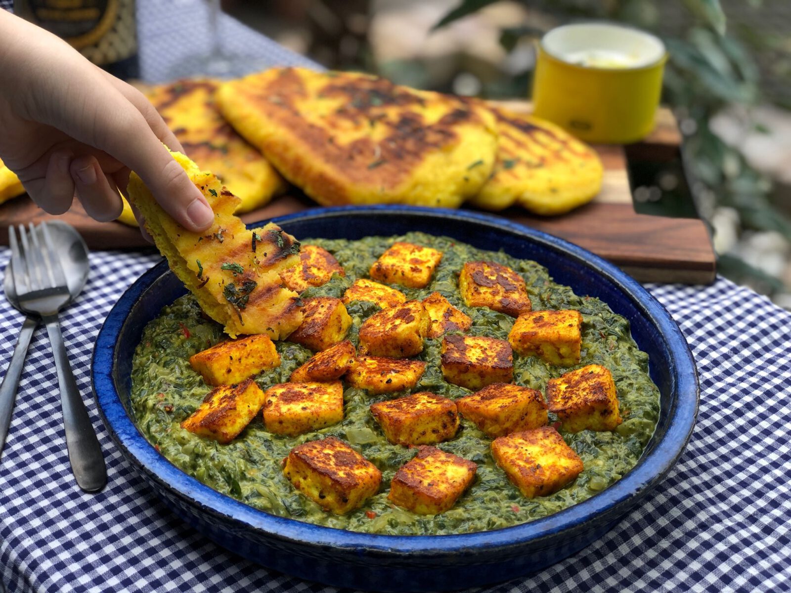 Saag paneer met naan - foto 2