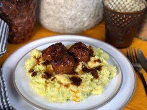Spruitjes stamppot met ketjap gehaktballetjes - foto 2
