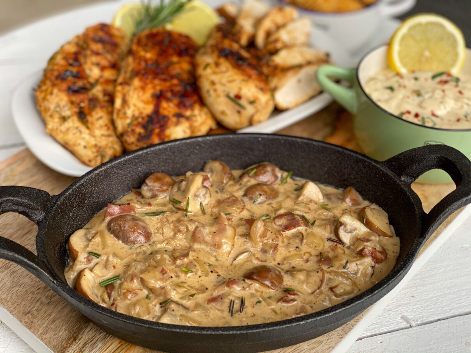 Champignonroomsaus met spek maken