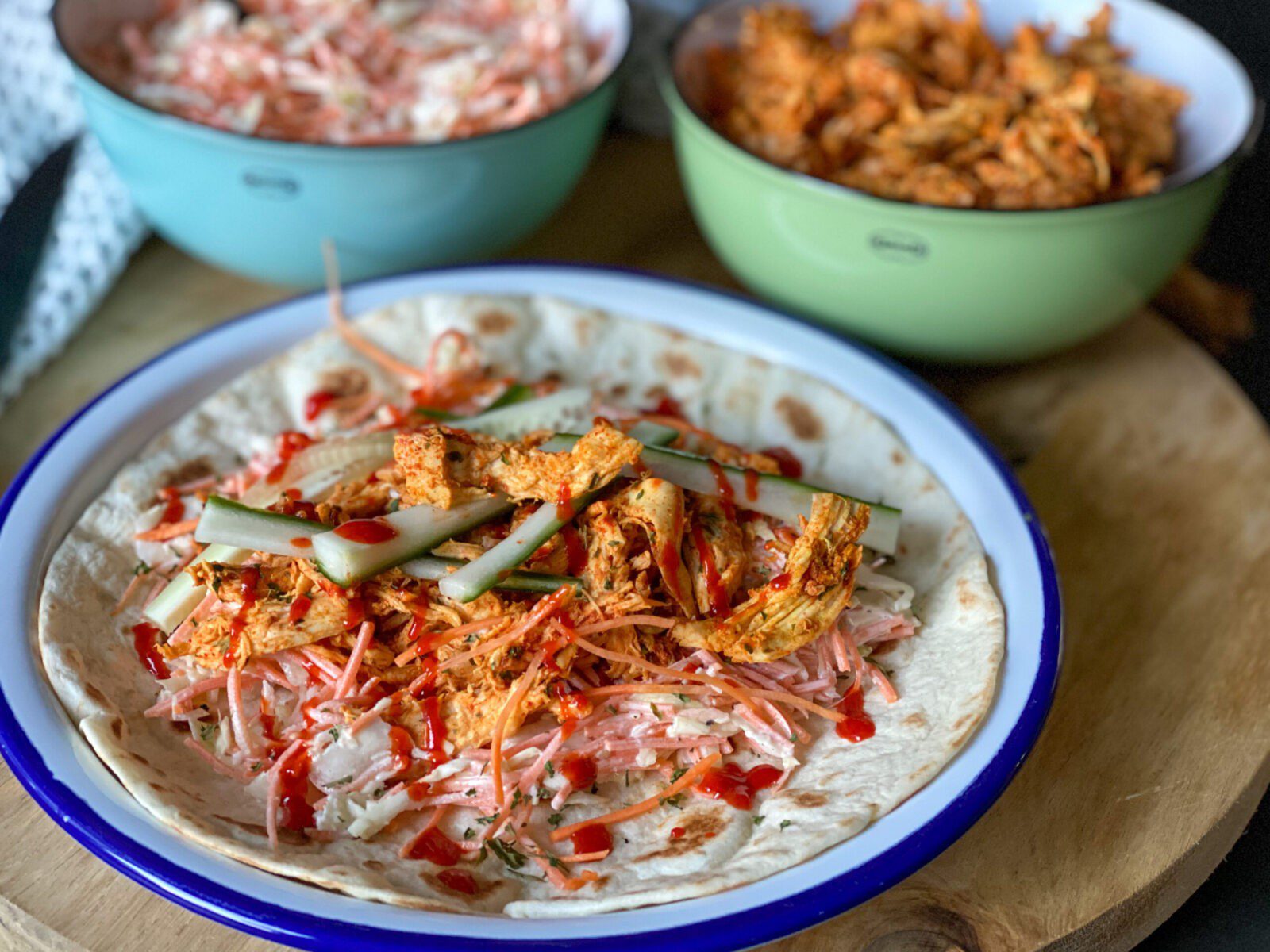 Wraps met pulled chicken - foto 6