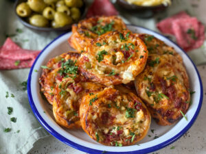 Pizza rolletjes van bladerdeeg met kaas en salami - foto 7