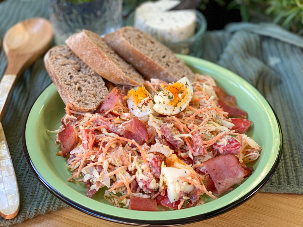 Spitskoolsalade met spek en ei - foto 6