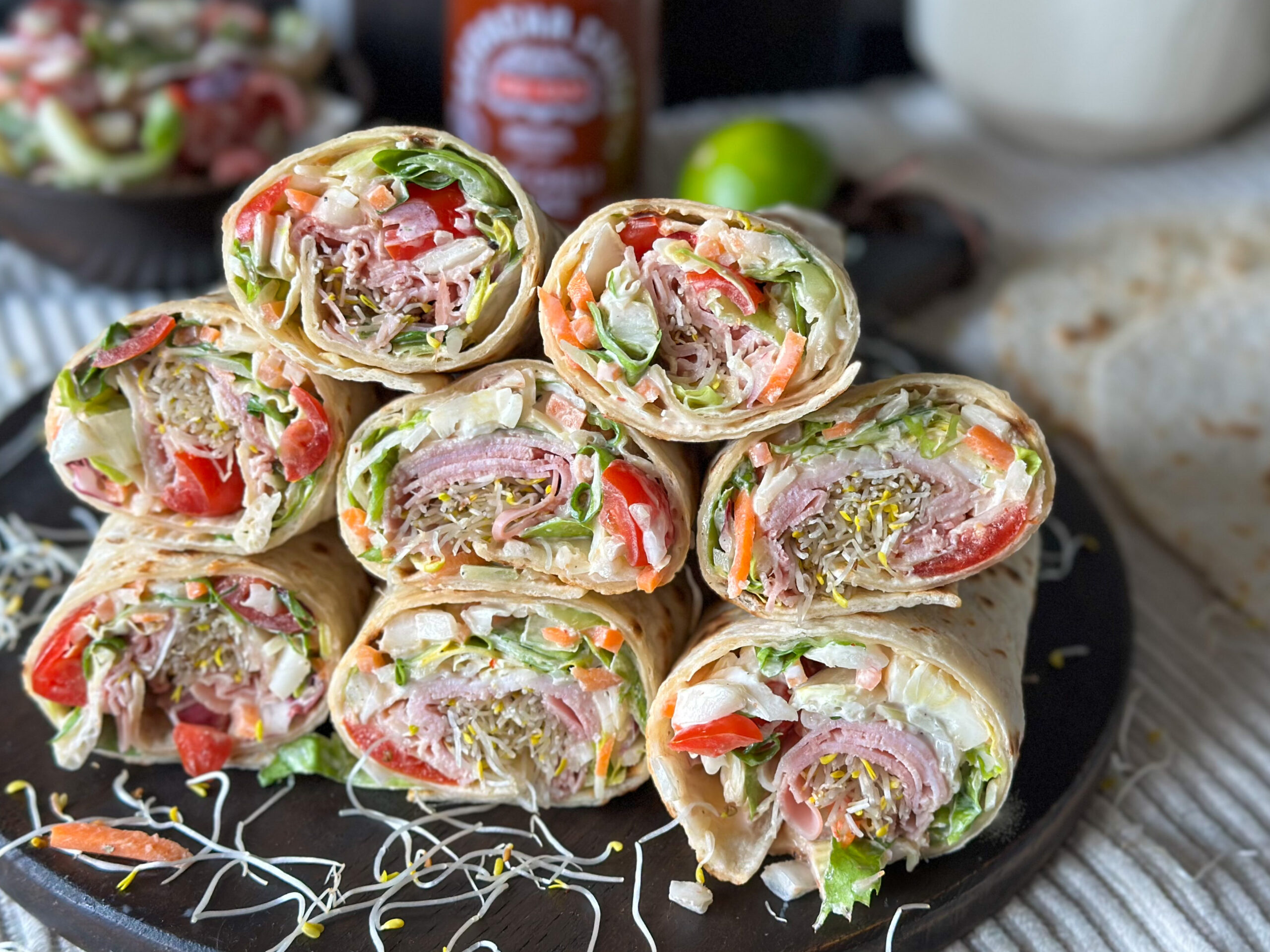 Wraps met ham en pittige sla - foto 8