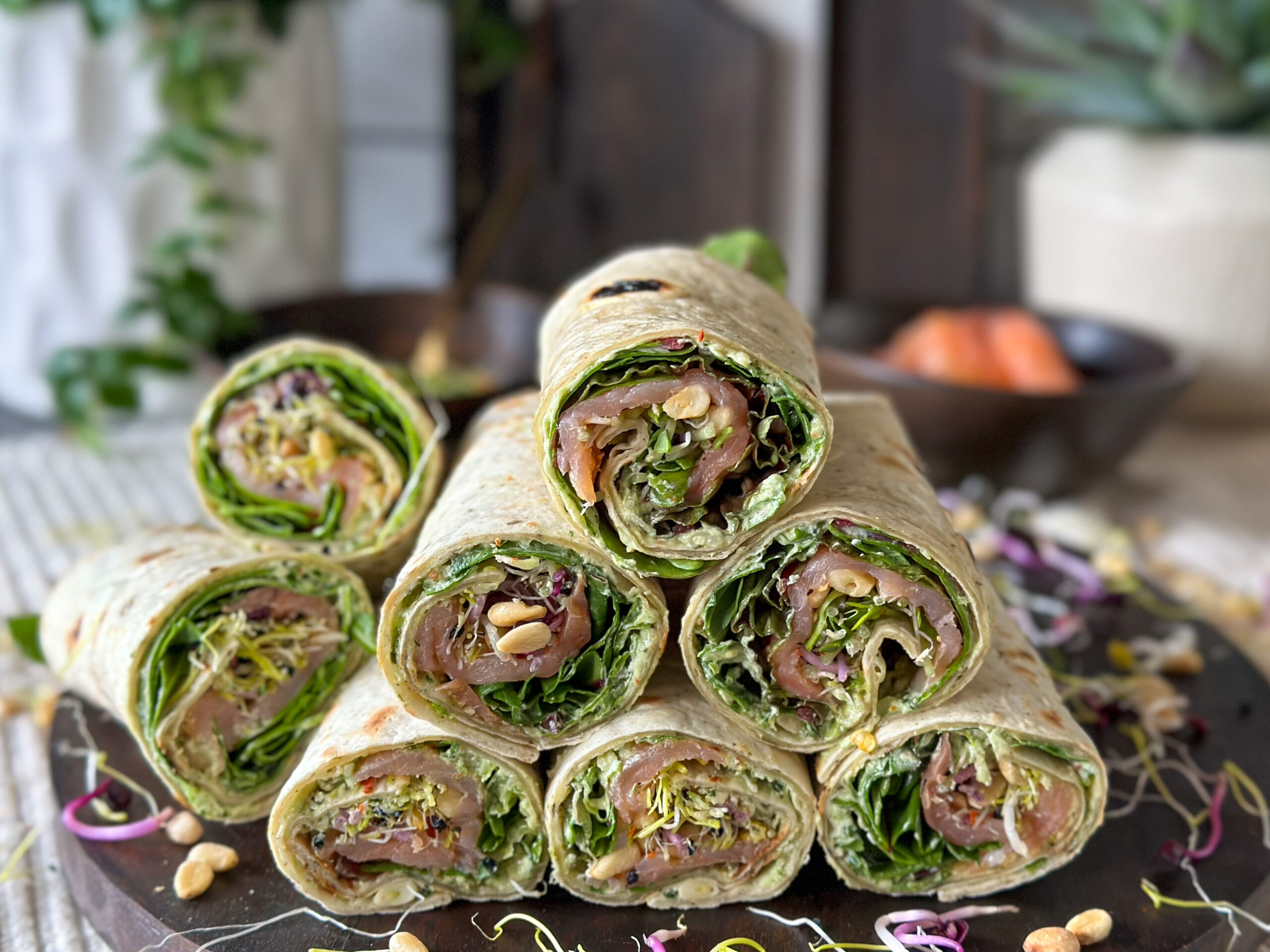 Wraps met zalm en pesto-roomkaas - foto 4