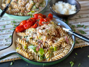 Pasta met prei en spekjes - foto 5