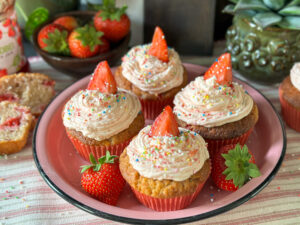 Aardbeien cupcakes met Monchou topping - foto 8