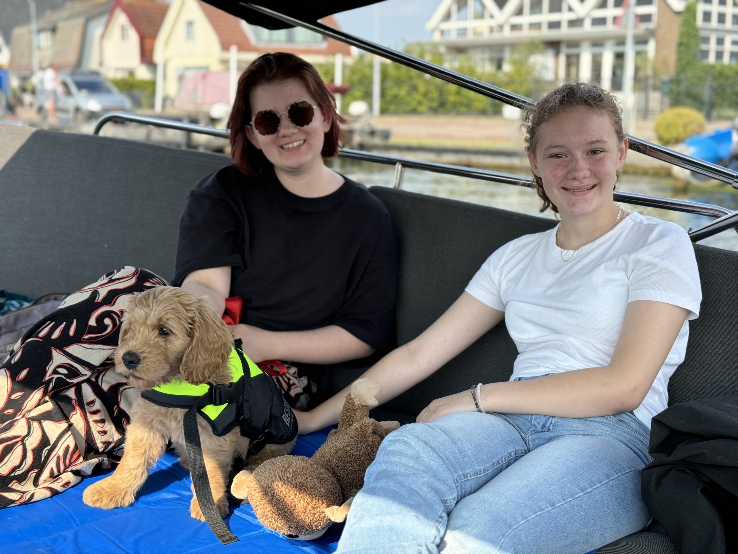 Teun met Beaudine op de boot - foto 2