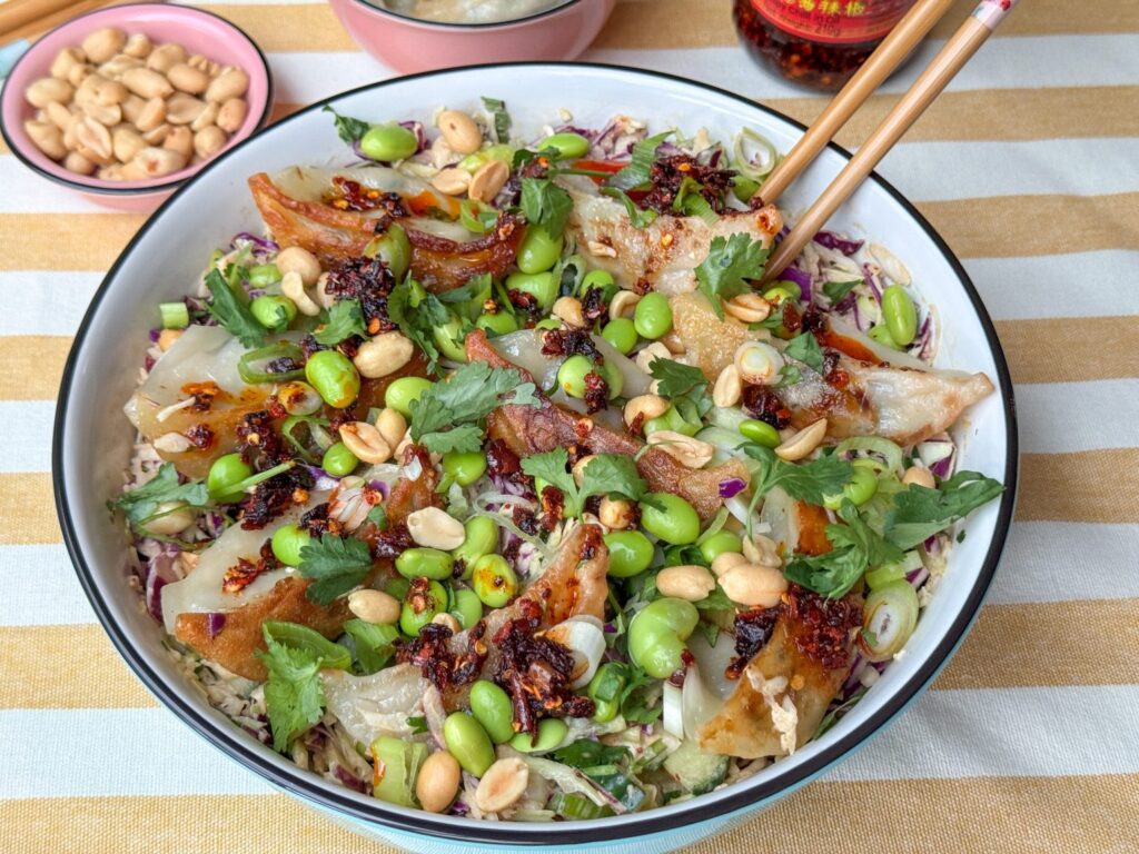 Gyoza salade makkelijk avondeten lente recept