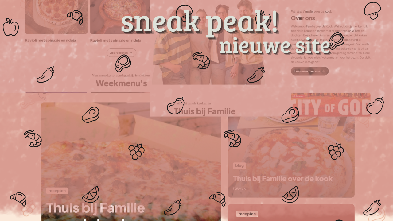 Thuis bij familie over de kook: week 29