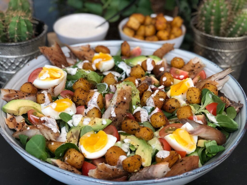 salade met makreel