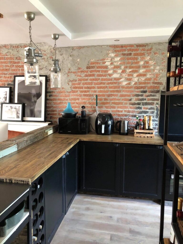 brickwall in de keuken zelf maken 