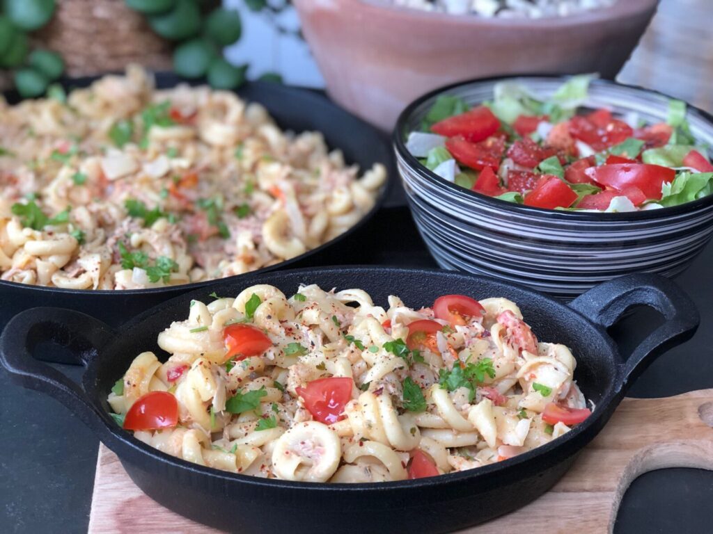 pasta met tonijn lekker bij een thuisproeverij met Gallo Family Vineyards