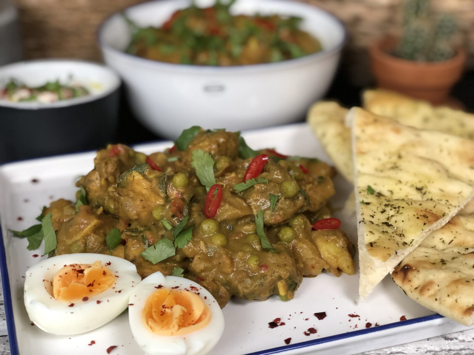 recept Indiase curry met kip, aardappel en groenten maken