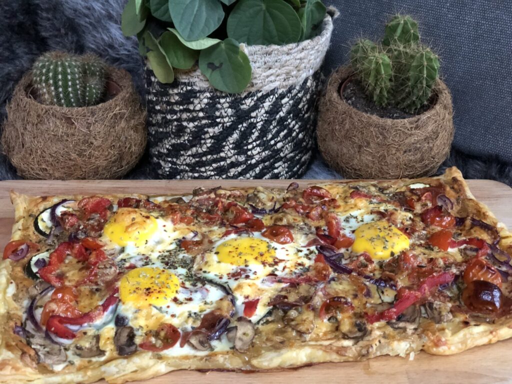 recept Italiaanse plaattaart met groenten en ei