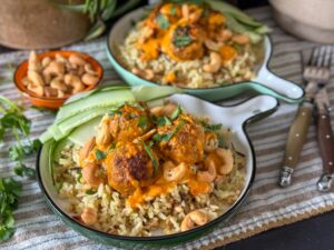 Gehaktballetjes in curry madras roomsaus weekmenu