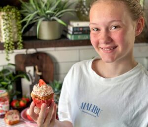 Aardbeien cupcakes amaranthe