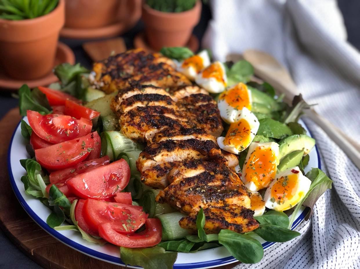 Gegrilde kipsalade
