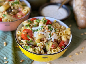 Pastasalade met witte asperges en aubergine - foto 4