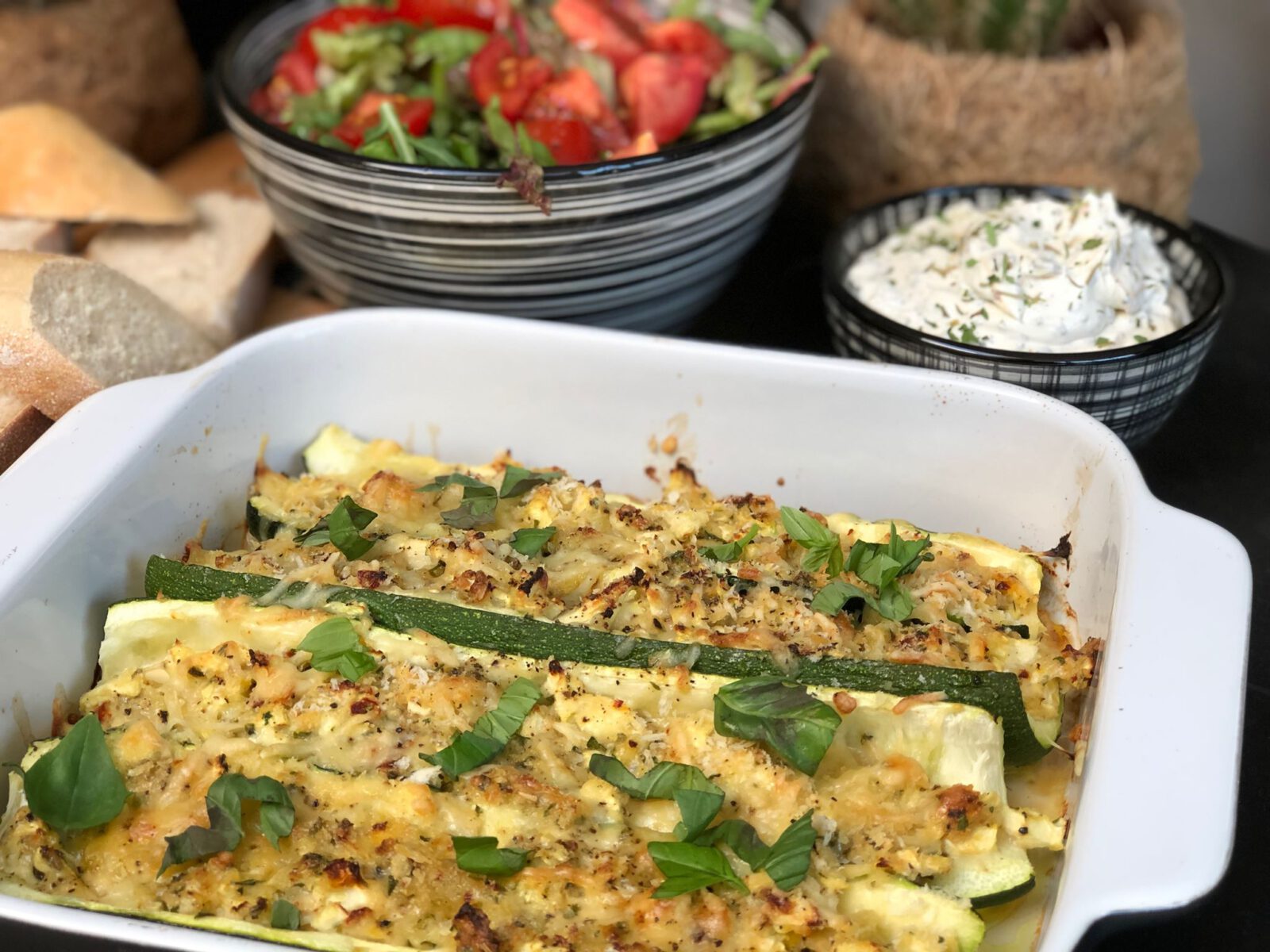 Italiaanse gevulde courgette