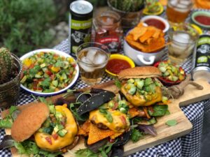 Mexicaanse burger met salsa