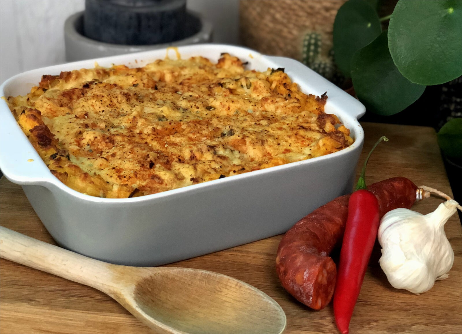Ovenschotel met prei, wortel, chorzio en puree - foto 4