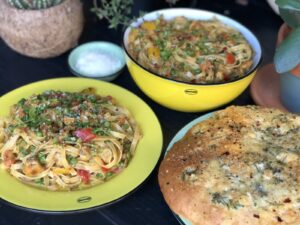 bami met kruidige roomsaus en groenten - foto 4
