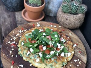 pannenkoek met spinazie, fetakaas en chorizo - foto 3