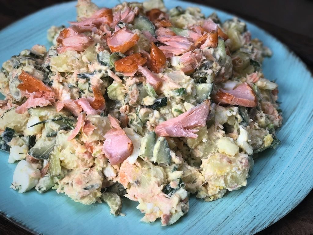 aardappelsalade met gerookte zalm - foto 2