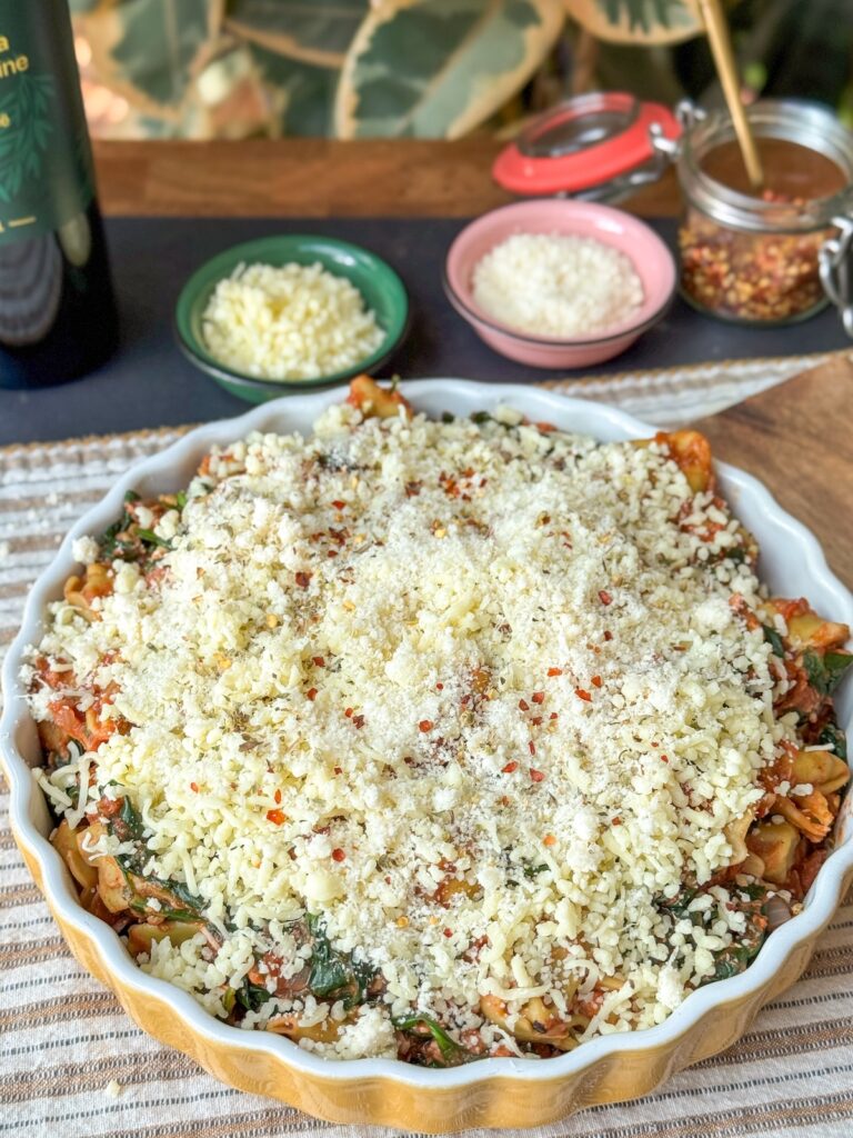 pasta met tonijn en spinazie