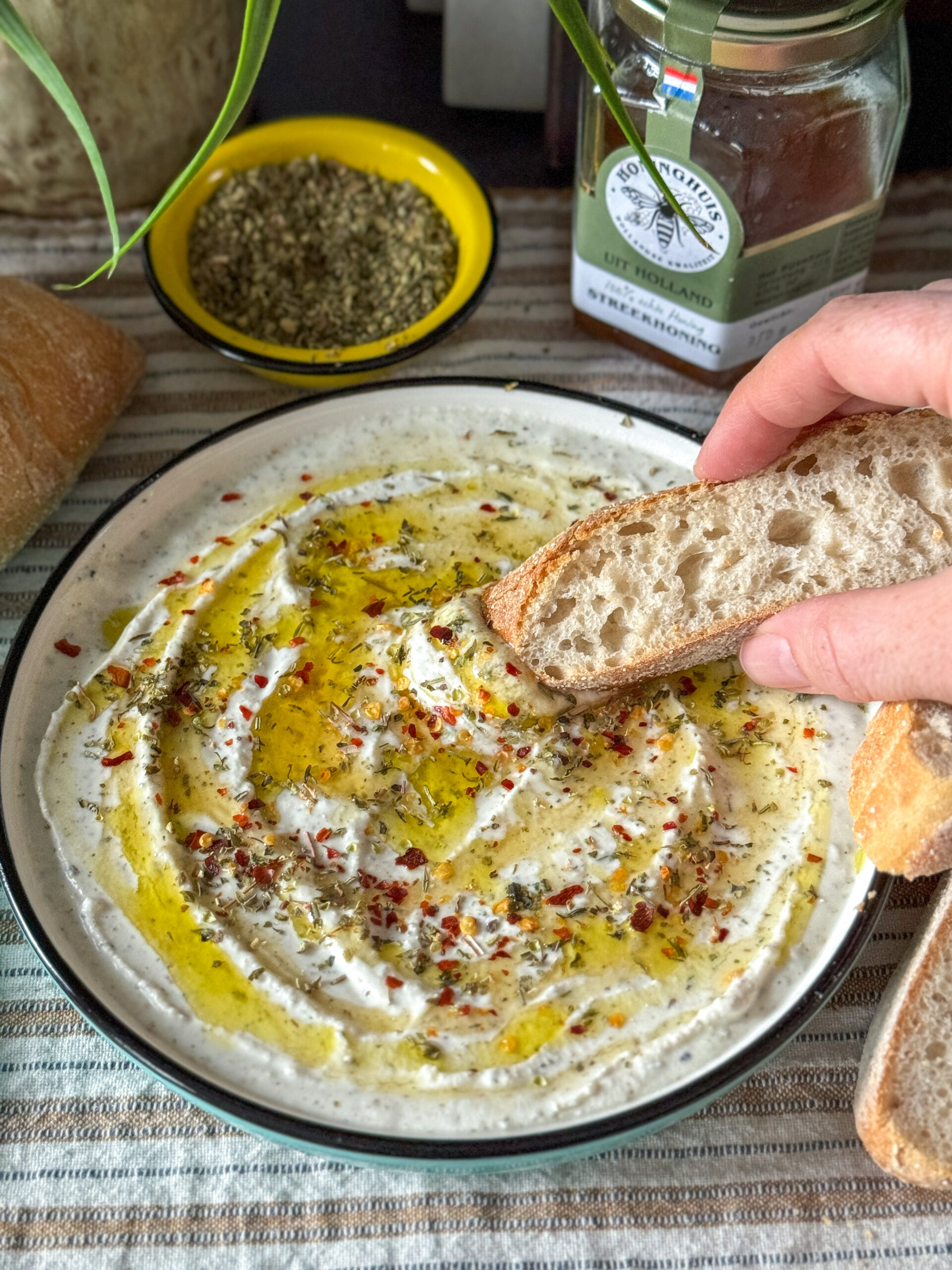 Italiaanse romige feta dip