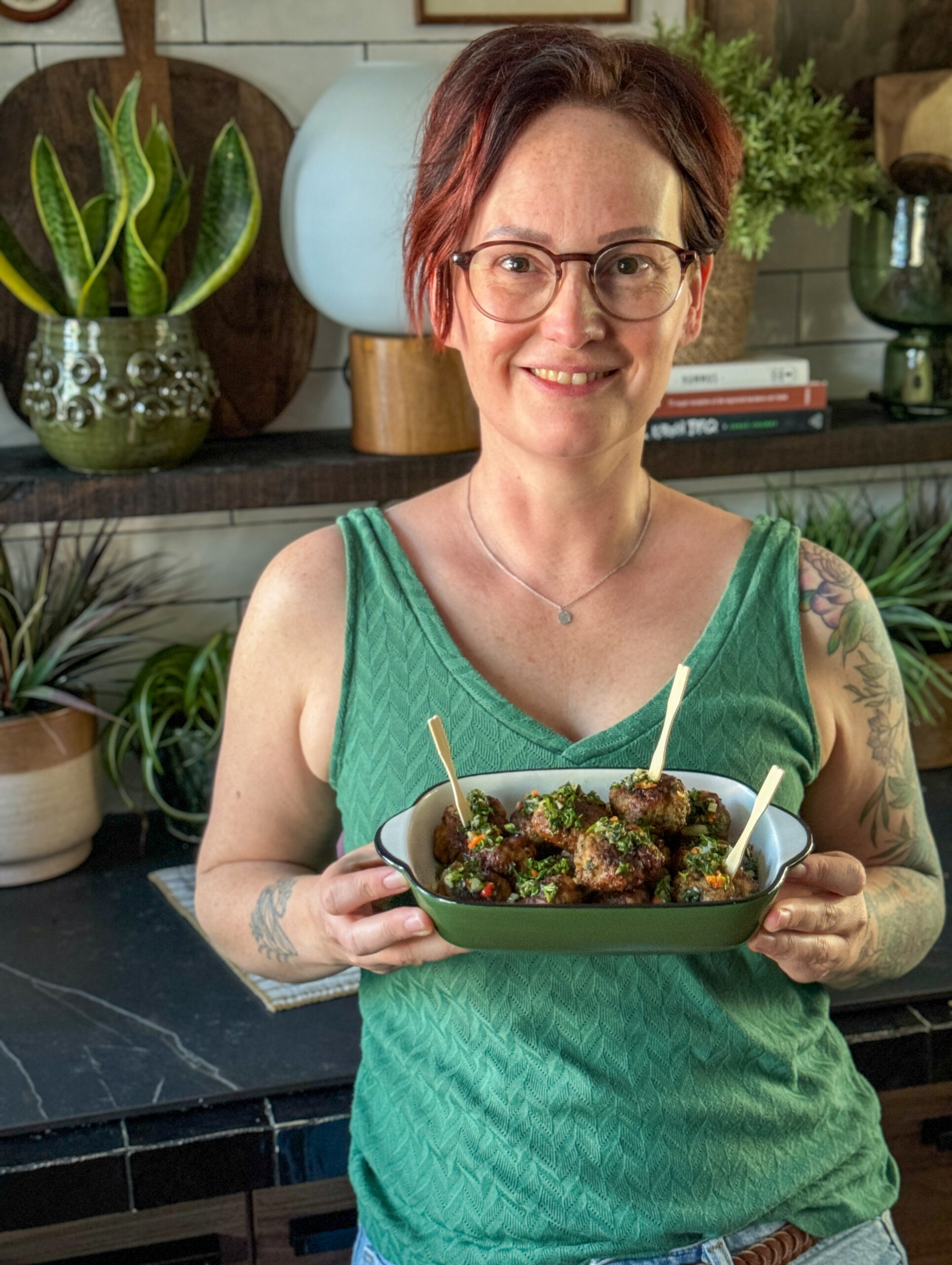 gehaktballetjes met chimichurri saus