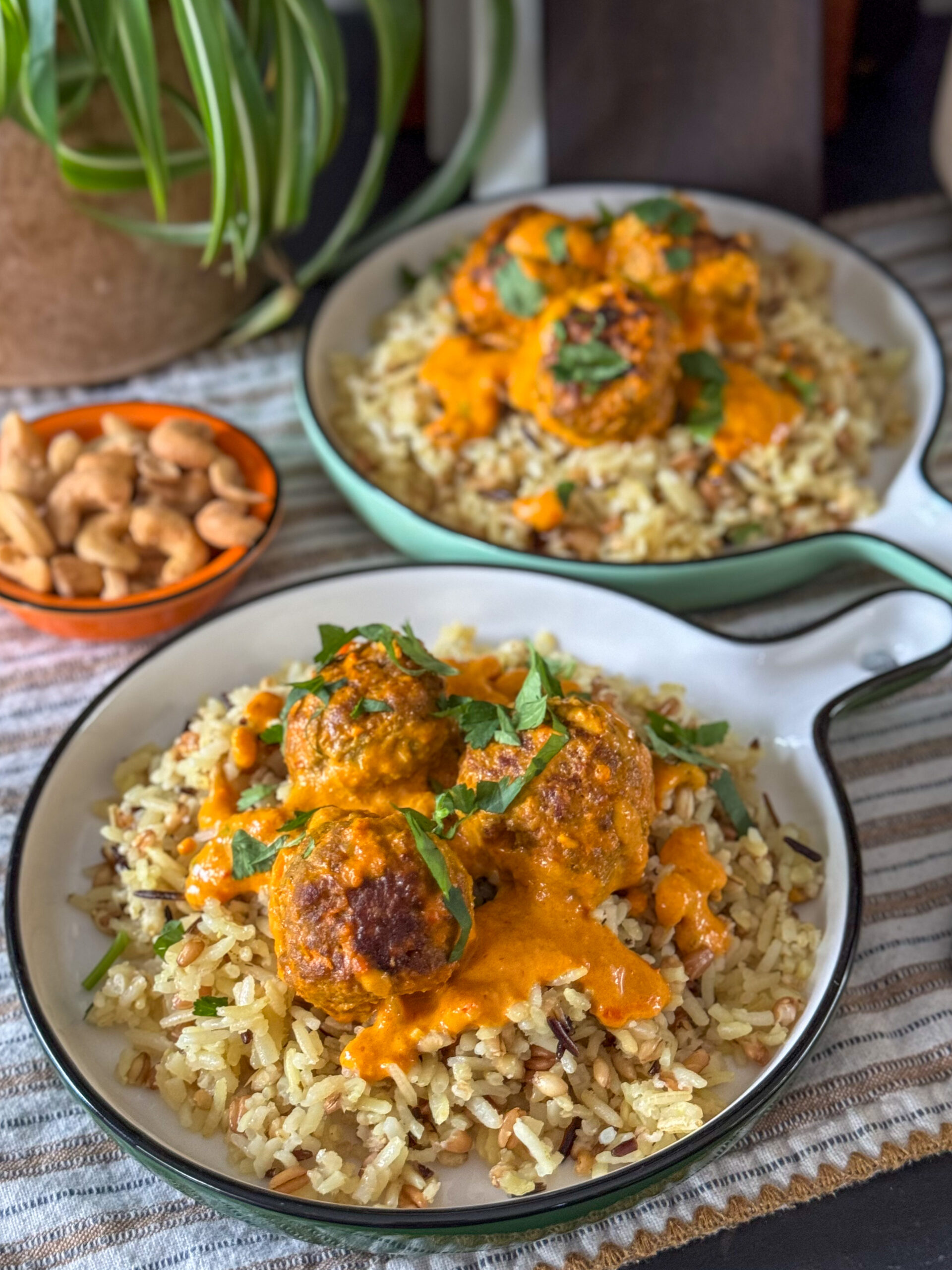 gehaktballetjes in curry madras roomsaus