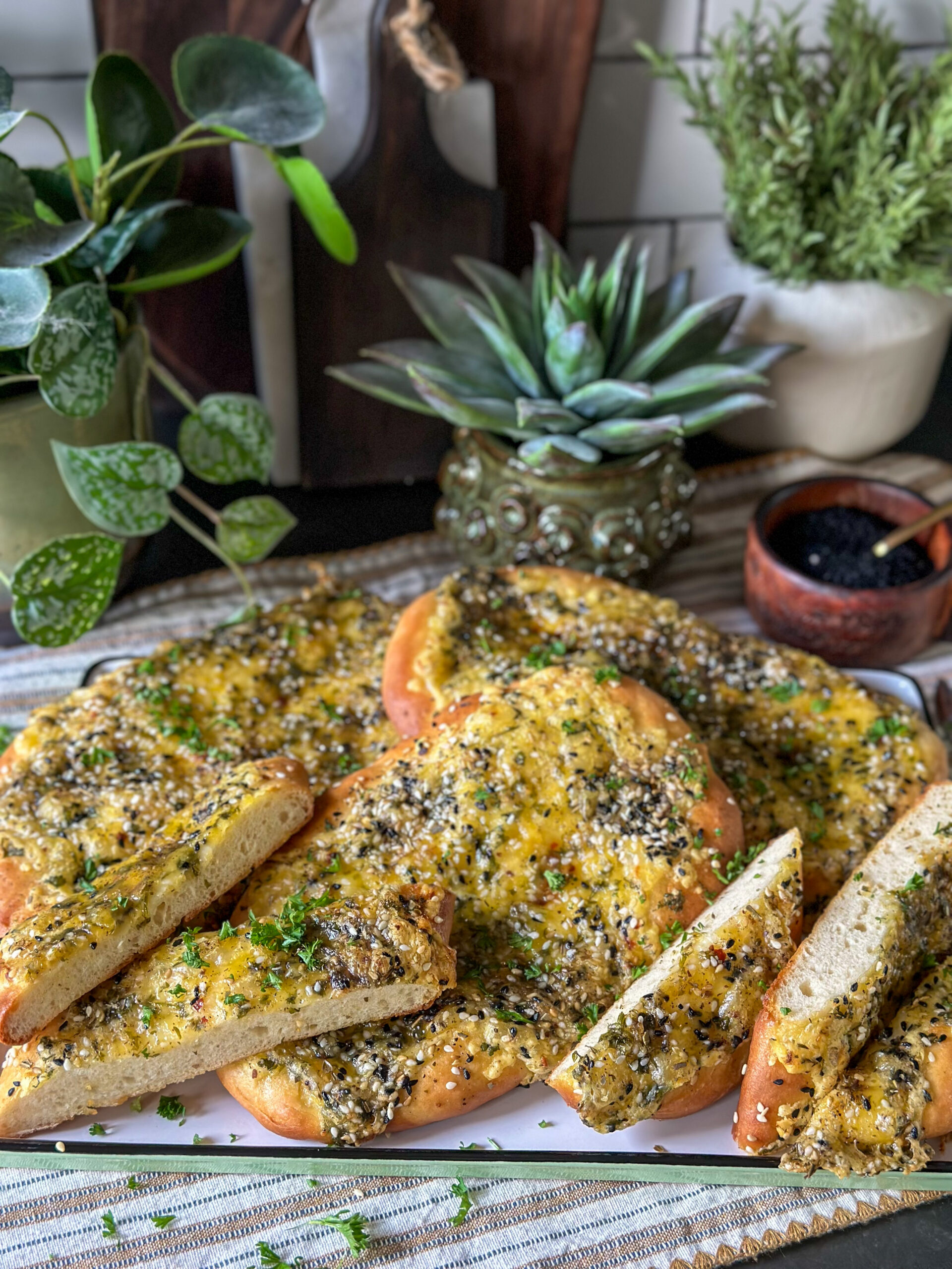 naan met kaas (vegan)