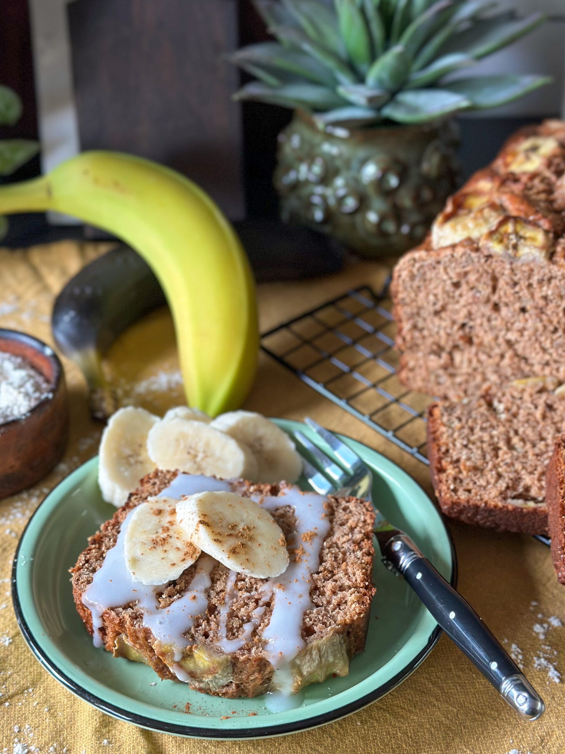 volkoren bananenbrood met kaneel 