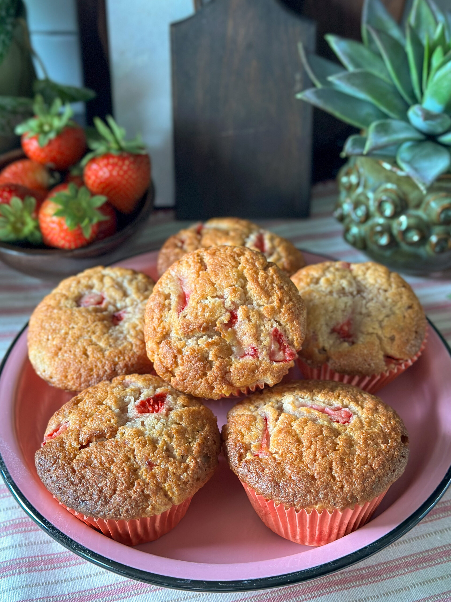 Aardbeien cupcakes