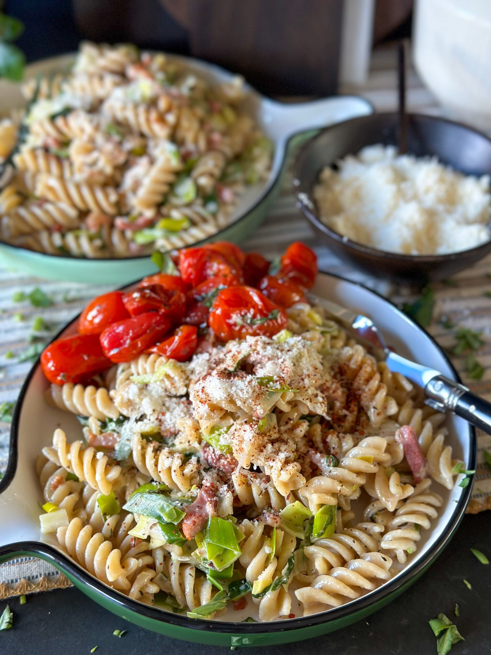 pasta met prei 