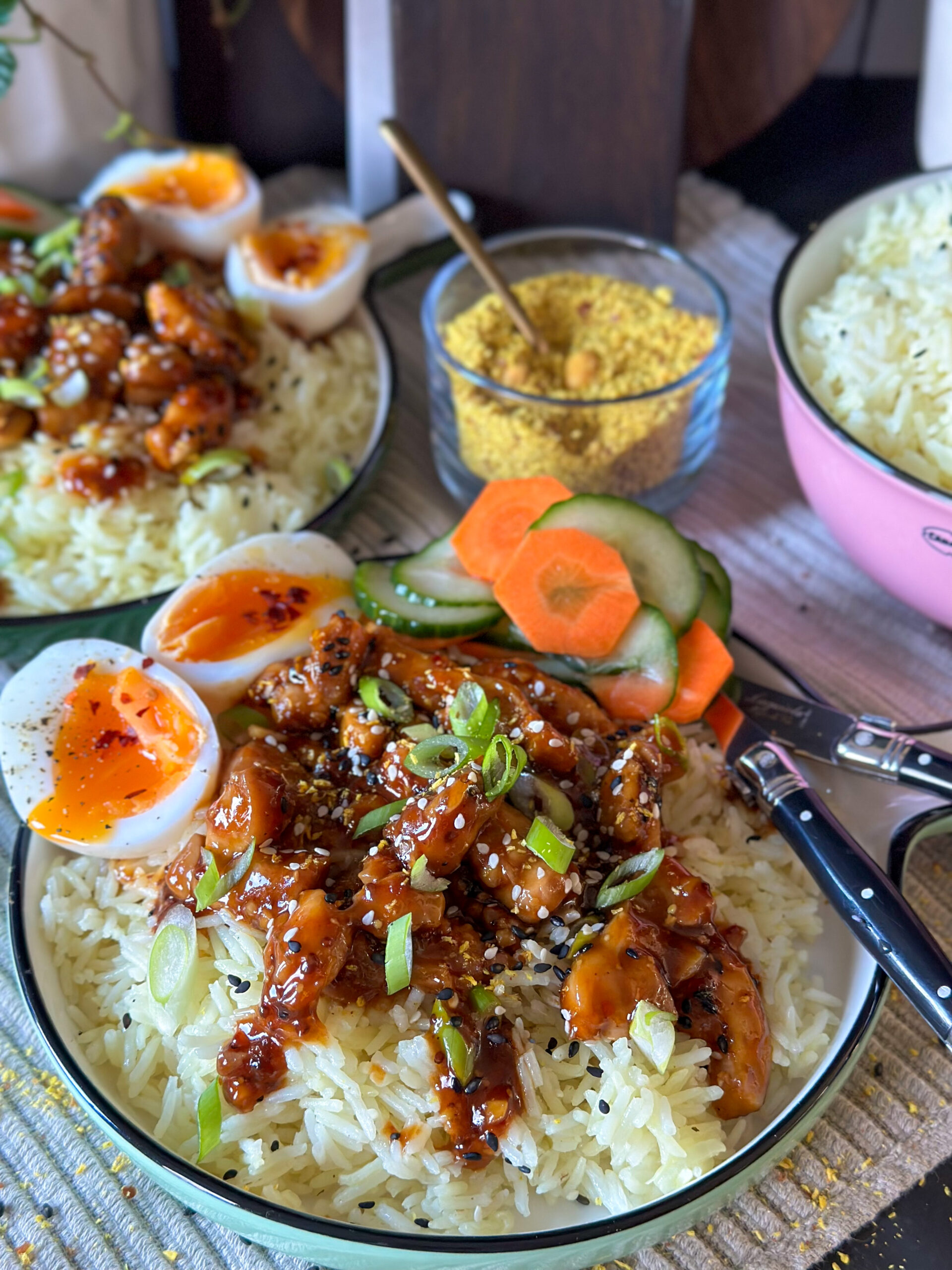 Thaise kip met kruidige rijst