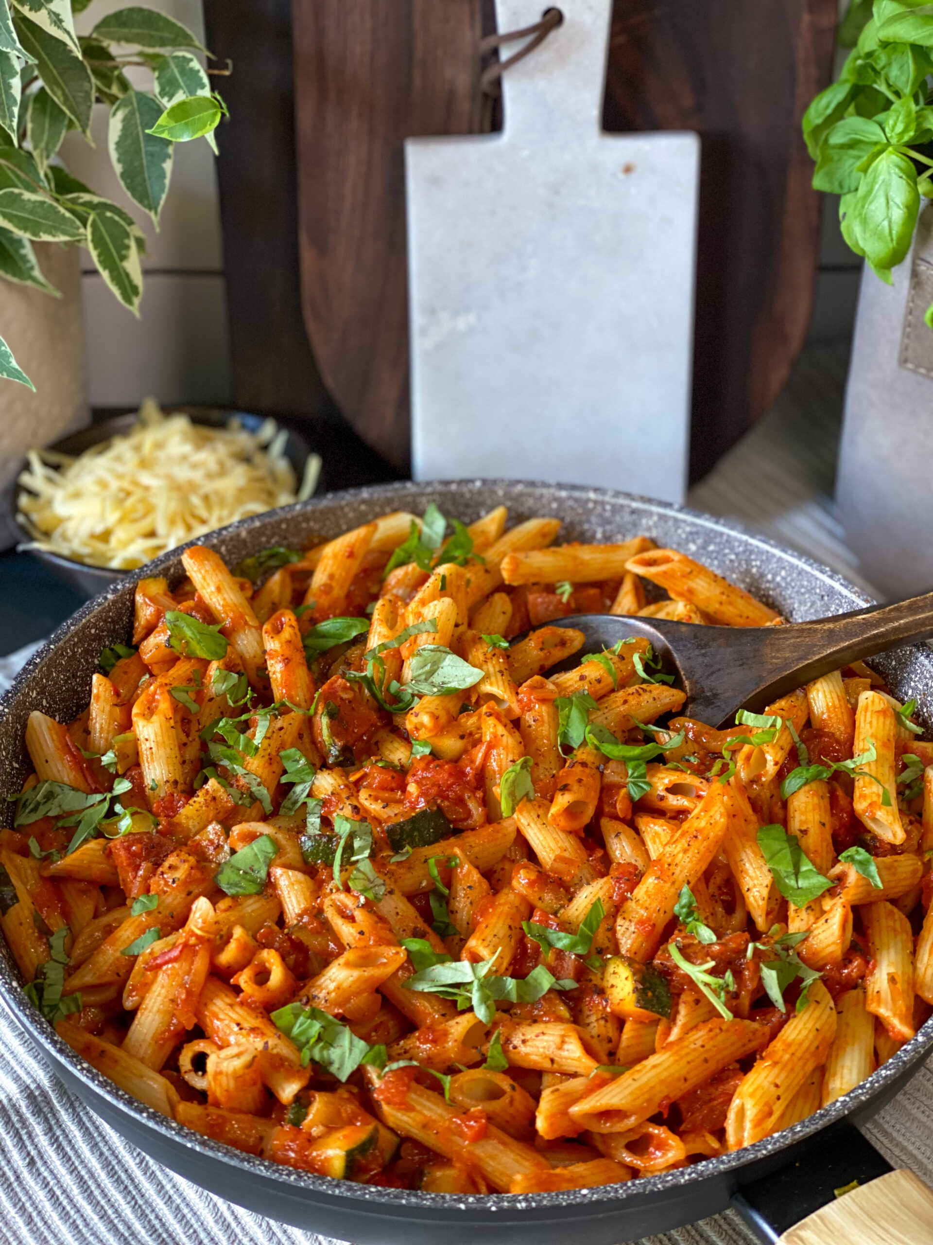 penne met salami 