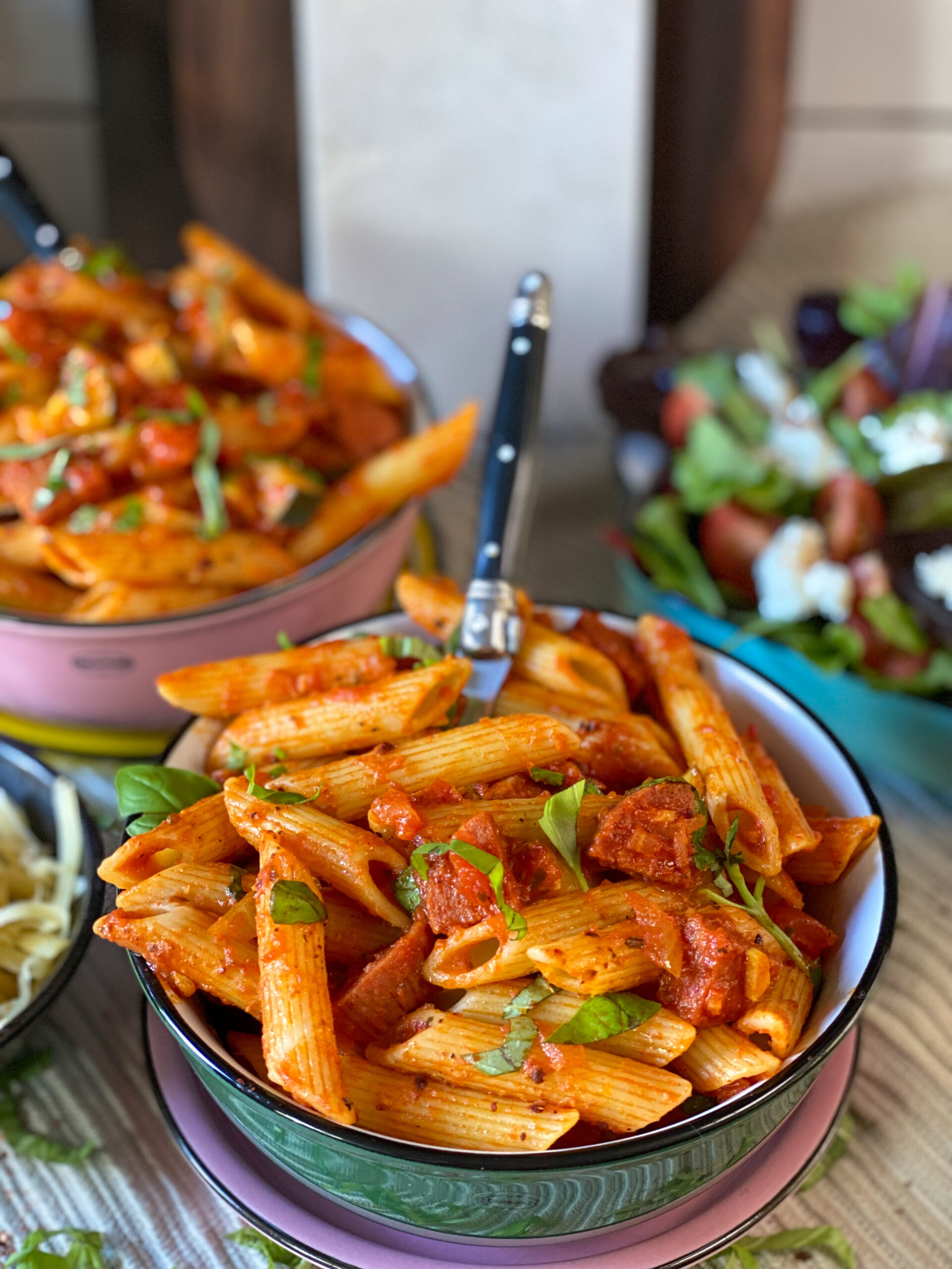 penne met salami 