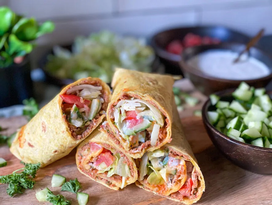Turkse pizza wraps weekmenu