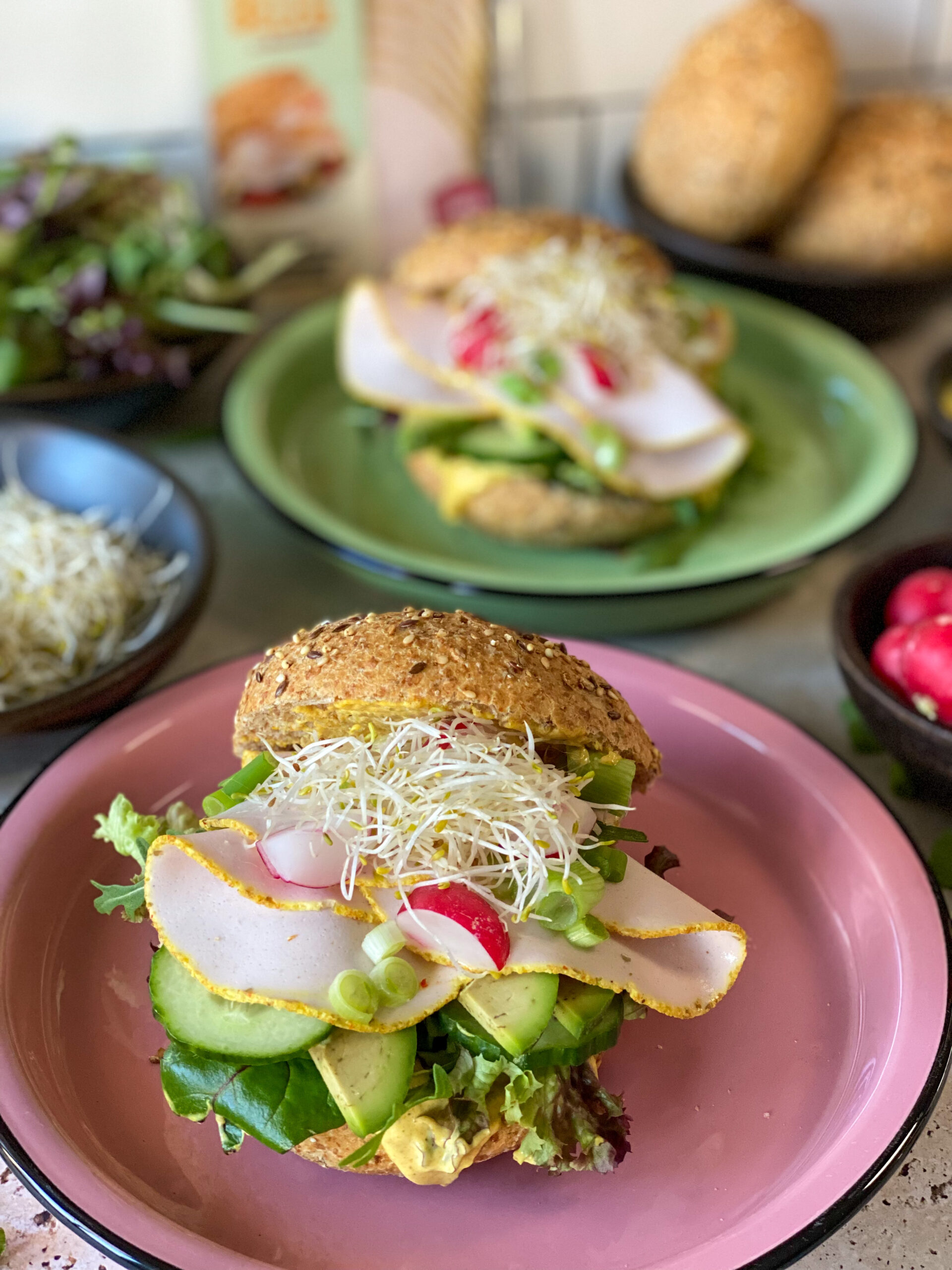 vegetarische sandwich met Stegeman broodbeleg kerriesmaak 