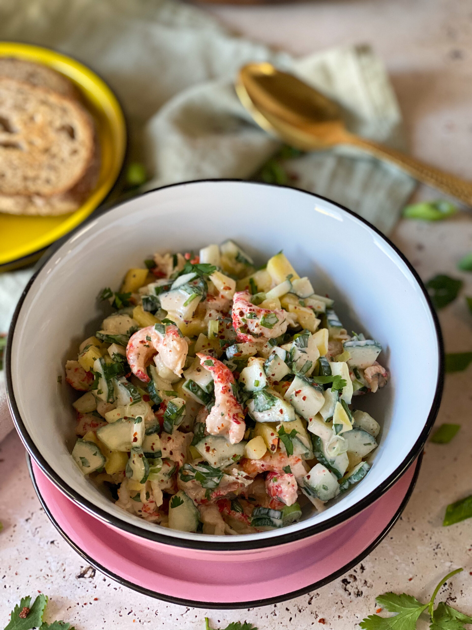 rivierkreeftjes salade
