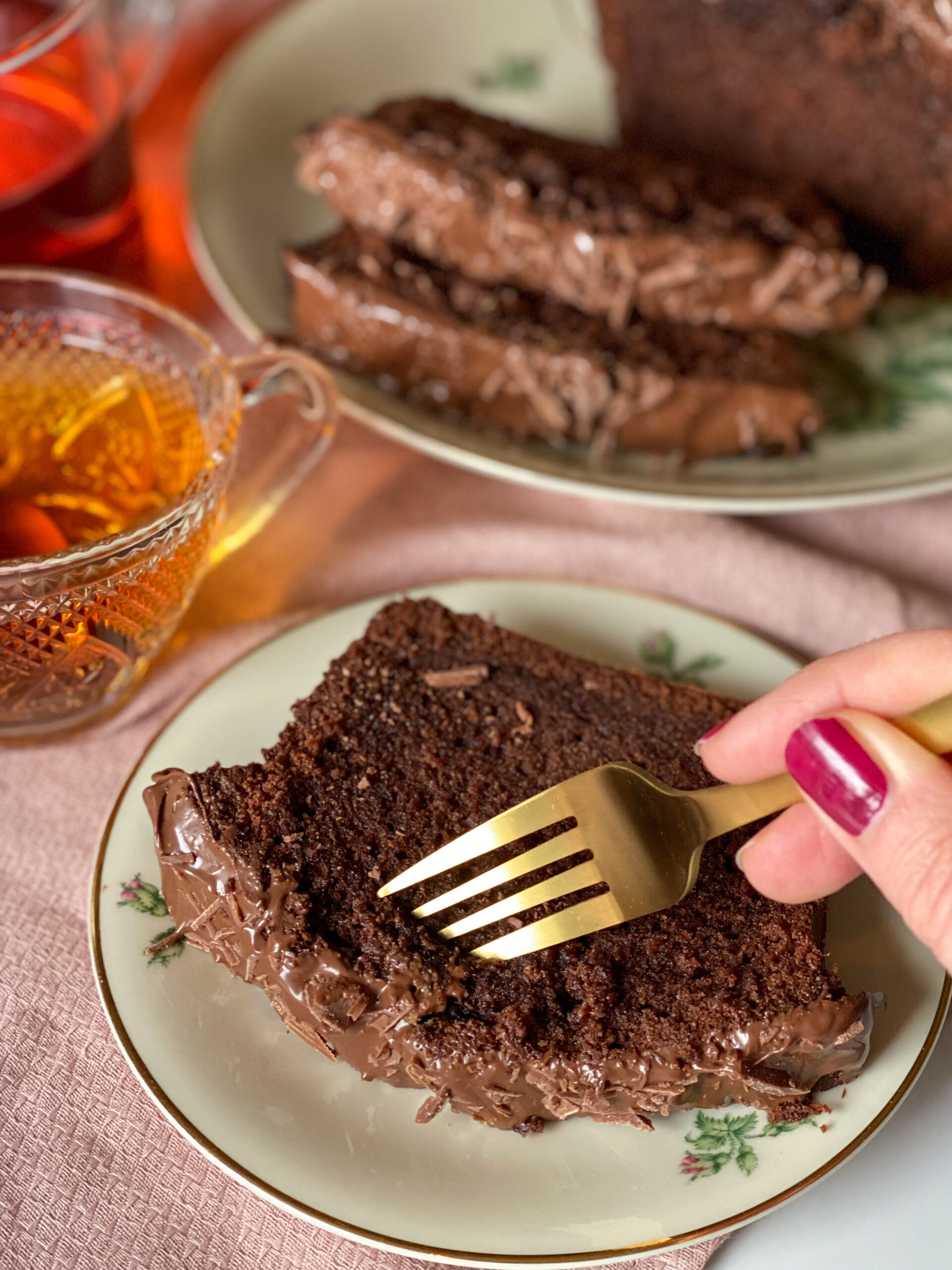 chocolade cake met hazelnootpasta
