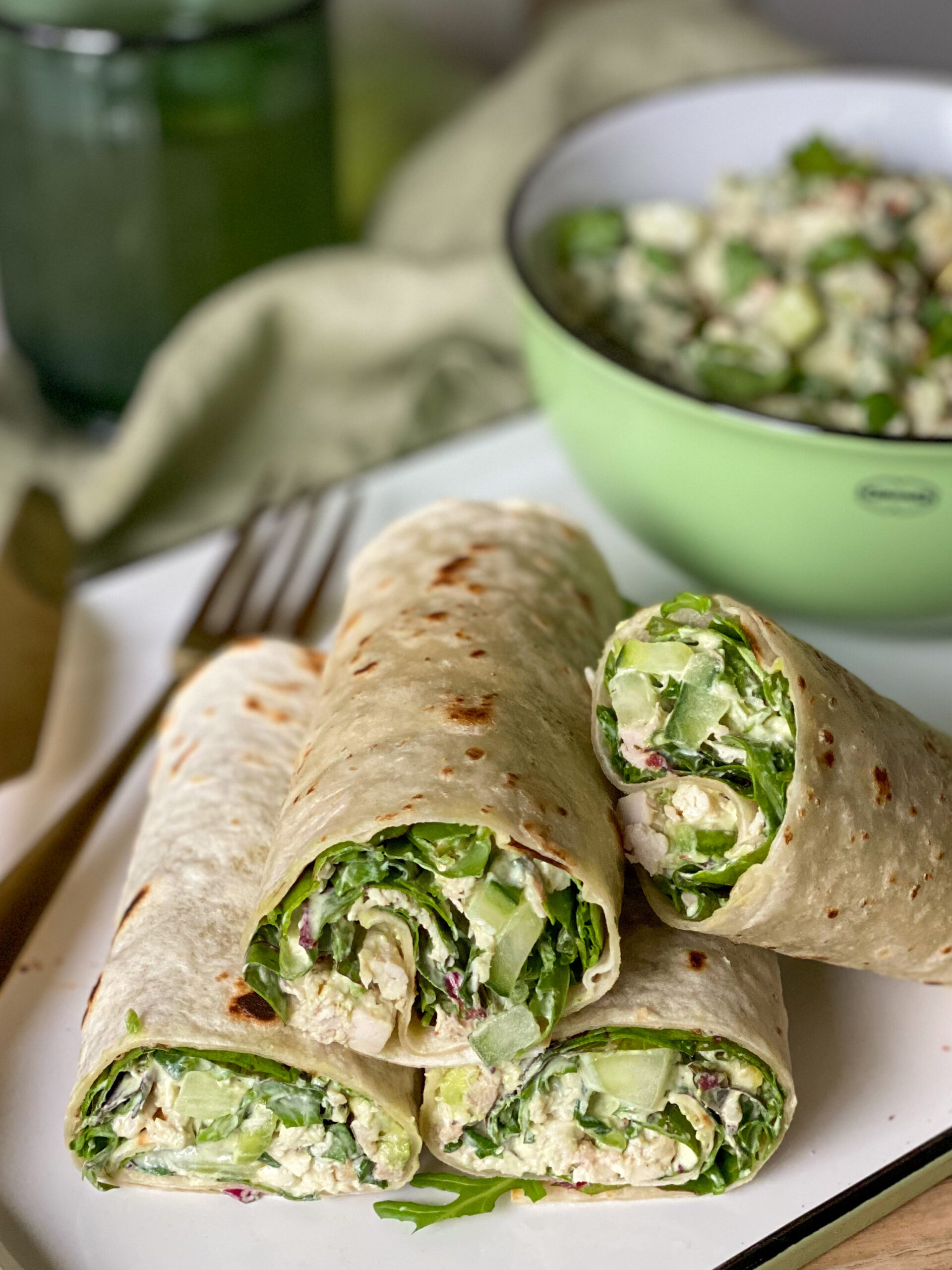 wraps met romige kipsalade