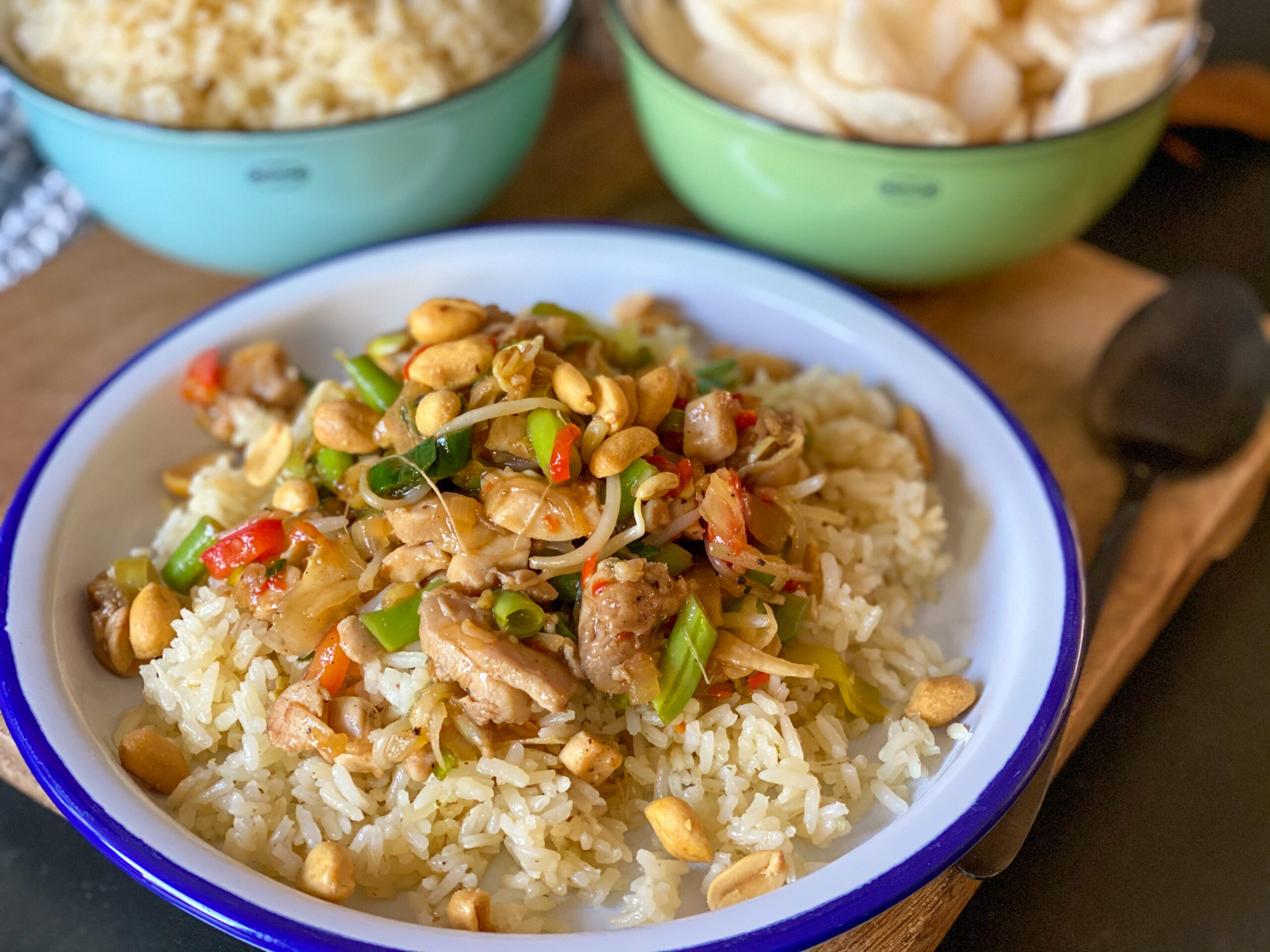 Chinese wok met kip en wokgroente