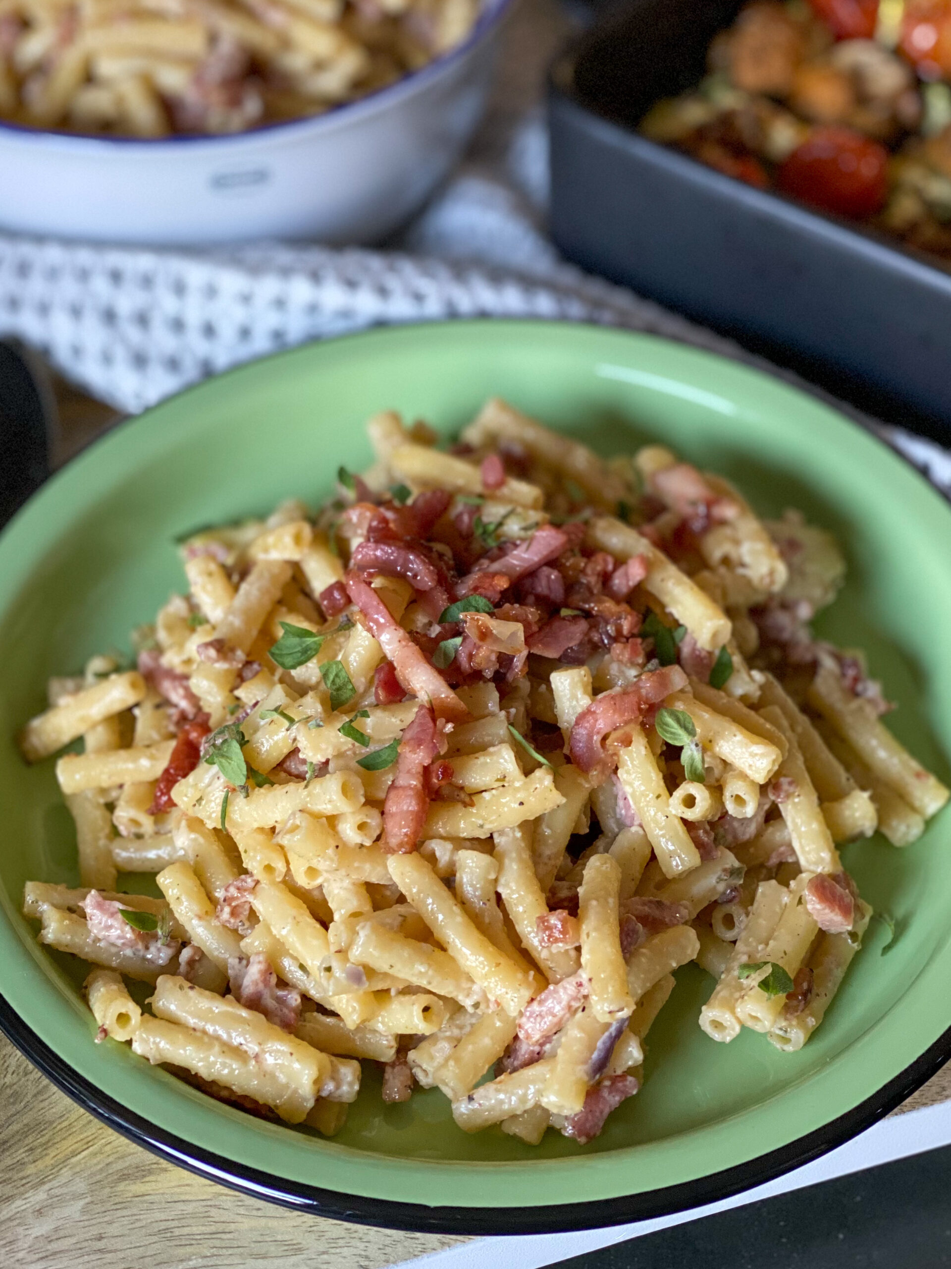 pasta met Boursin en spekjes klaar binnen 30 minuten