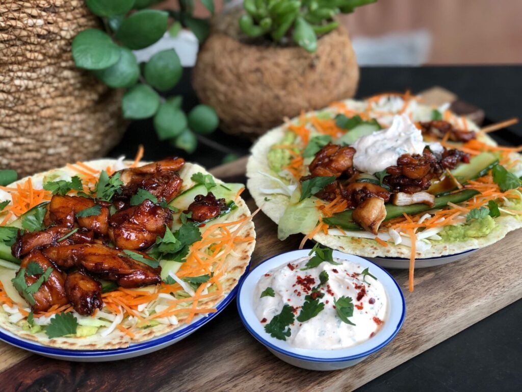 Koreaanse kip wraps