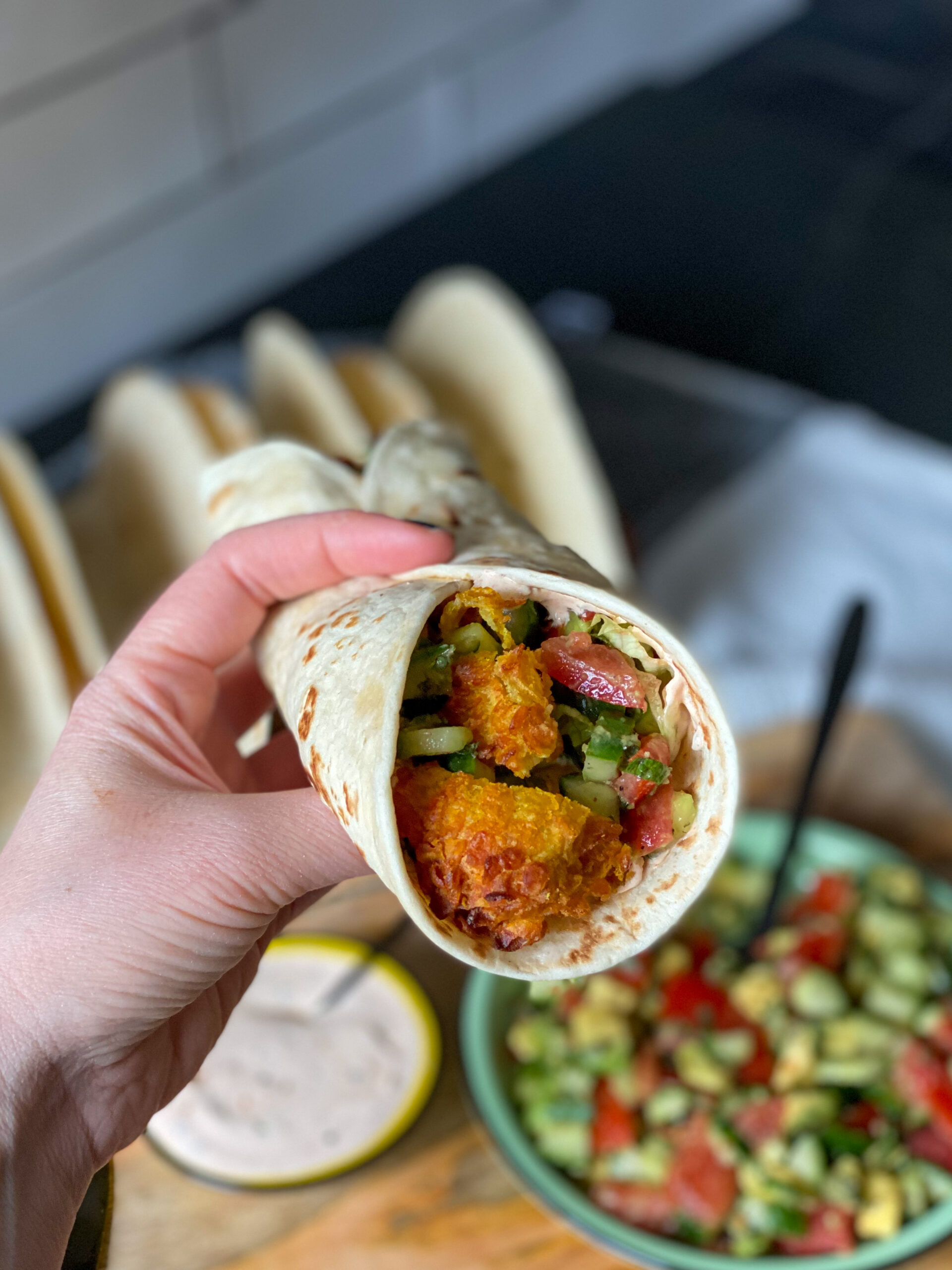 wraps met krokante kip