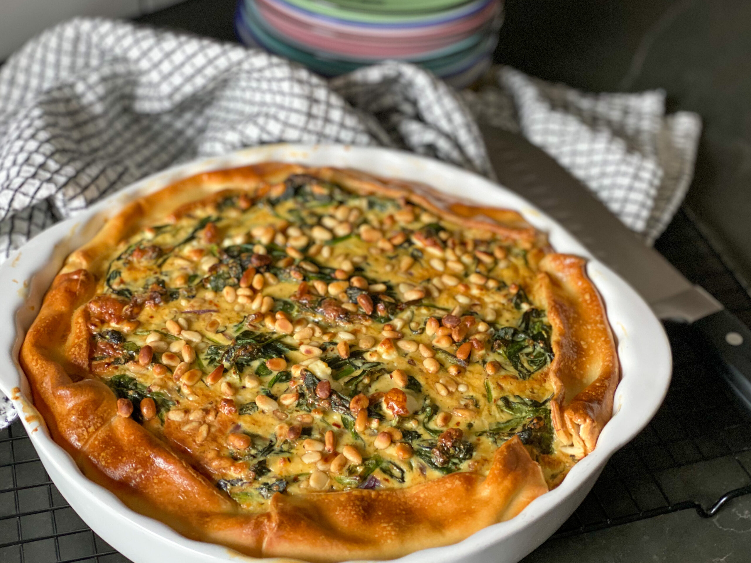 quiche met spinazie