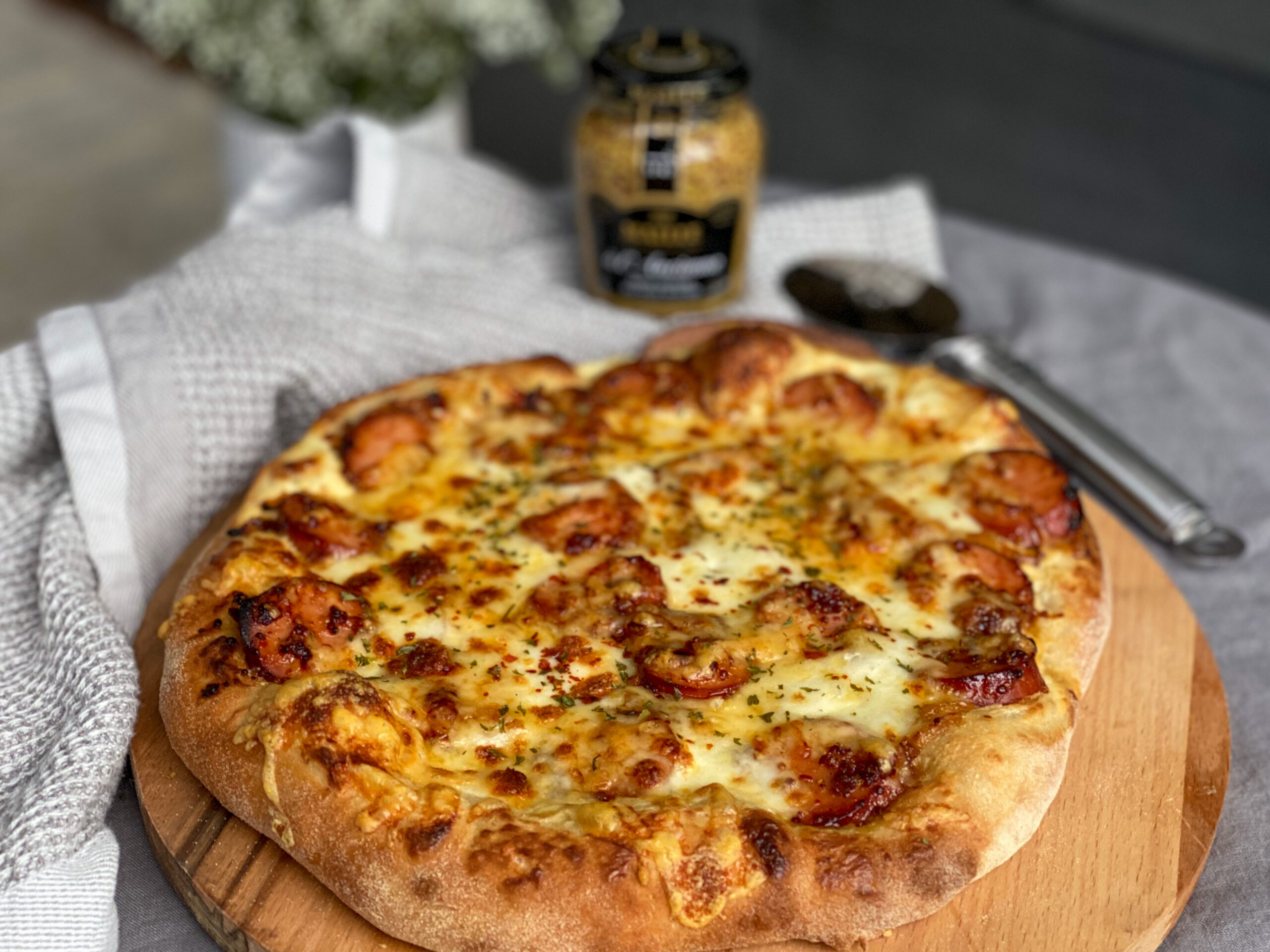 rookworst met crème fraîche